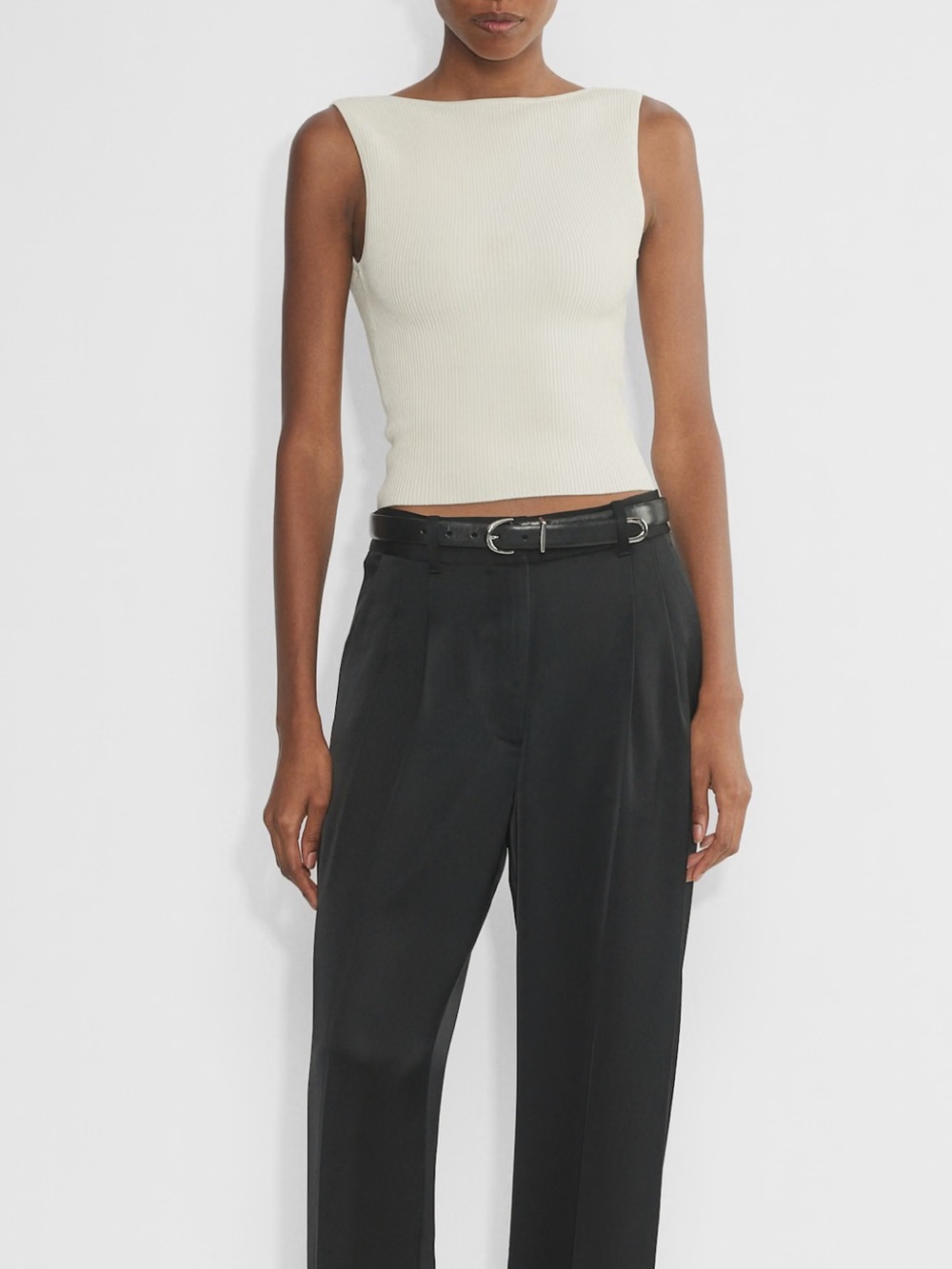 Aritzia Sculpt Knit Leading Top in Light Birch